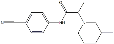 N-(4-cyanophenyl)-2-(3-methylpiperidin-1-yl)propanamide,,结构式