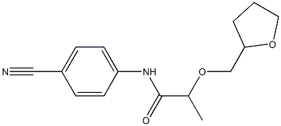 N-(4-cyanophenyl)-2-(oxolan-2-ylmethoxy)propanamide|