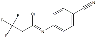 N-(4-cyanophenyl)-2,2,2-trifluoroethanecarbonimidoyl chloride Structure