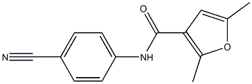 N-(4-cyanophenyl)-2,5-dimethyl-3-furamide Struktur