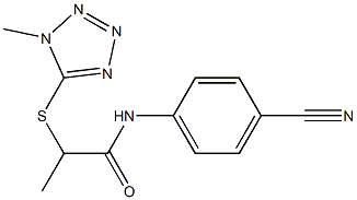 N-(4-cyanophenyl)-2-[(1-methyl-1H-1,2,3,4-tetrazol-5-yl)sulfanyl]propanamide Struktur