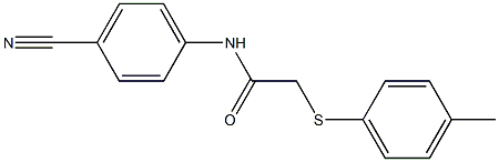 N-(4-cyanophenyl)-2-[(4-methylphenyl)sulfanyl]acetamide Struktur