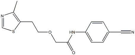 N-(4-cyanophenyl)-2-[2-(4-methyl-1,3-thiazol-5-yl)ethoxy]acetamide Structure