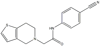 N-(4-cyanophenyl)-2-{4H,5H,6H,7H-thieno[3,2-c]pyridin-5-yl}acetamide,,结构式
