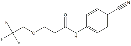 N-(4-cyanophenyl)-3-(2,2,2-trifluoroethoxy)propanamide 化学構造式