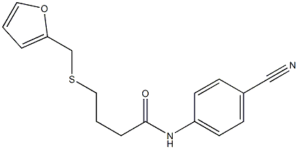 N-(4-cyanophenyl)-4-[(furan-2-ylmethyl)sulfanyl]butanamide Struktur