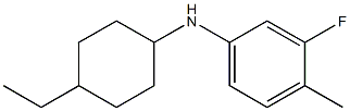 N-(4-ethylcyclohexyl)-3-fluoro-4-methylaniline 化学構造式