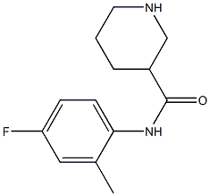 N-(4-fluoro-2-methylphenyl)piperidine-3-carboxamide Structure