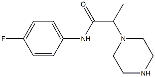 N-(4-fluorophenyl)-2-(piperazin-1-yl)propanamide,,结构式