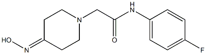 N-(4-fluorophenyl)-2-[4-(hydroxyimino)piperidin-1-yl]acetamide Structure