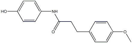 N-(4-hydroxyphenyl)-3-(4-methoxyphenyl)propanamide 化学構造式