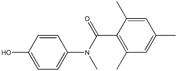 N-(4-hydroxyphenyl)-N,2,4,6-tetramethylbenzamide 化学構造式
