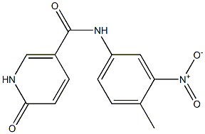 N-(4-methyl-3-nitrophenyl)-6-oxo-1,6-dihydropyridine-3-carboxamide,,结构式