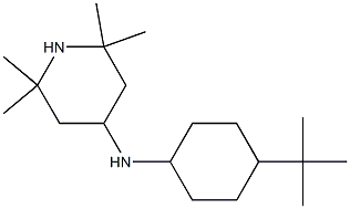 N-(4-tert-butylcyclohexyl)-2,2,6,6-tetramethylpiperidin-4-amine,,结构式