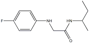 N-(butan-2-yl)-2-[(4-fluorophenyl)amino]acetamide 化学構造式