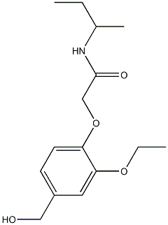 N-(butan-2-yl)-2-[2-ethoxy-4-(hydroxymethyl)phenoxy]acetamide 结构式