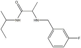 N-(butan-2-yl)-2-{[(3-fluorophenyl)methyl]amino}propanamide,,结构式