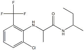 N-(butan-2-yl)-2-{[2-chloro-6-(trifluoromethyl)phenyl]amino}propanamide Struktur