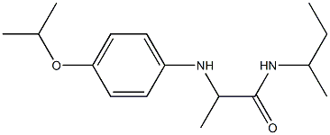 N-(butan-2-yl)-2-{[4-(propan-2-yloxy)phenyl]amino}propanamide 结构式