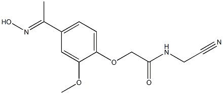 N-(cyanomethyl)-2-{4-[(1E)-N-hydroxyethanimidoyl]-2-methoxyphenoxy}acetamide Structure