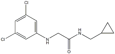 N-(cyclopropylmethyl)-2-[(3,5-dichlorophenyl)amino]acetamide 化学構造式