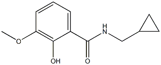 N-(cyclopropylmethyl)-2-hydroxy-3-methoxybenzamide,,结构式