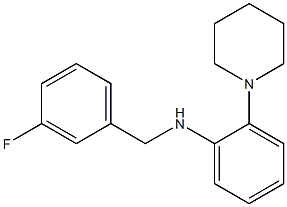 N-[(3-fluorophenyl)methyl]-2-(piperidin-1-yl)aniline,,结构式