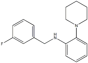 N-[(3-fluorophenyl)methyl]-2-(piperidin-1-yl)aniline Structure