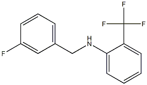 N-[(3-fluorophenyl)methyl]-2-(trifluoromethyl)aniline 化学構造式