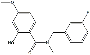 N-[(3-fluorophenyl)methyl]-2-hydroxy-4-methoxy-N-methylbenzamide Struktur