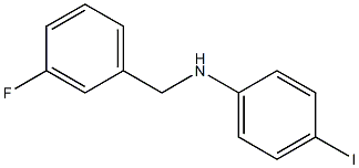 N-[(3-fluorophenyl)methyl]-4-iodoaniline 化学構造式