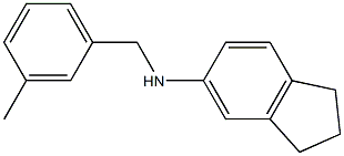 N-[(3-methylphenyl)methyl]-2,3-dihydro-1H-inden-5-amine,,结构式