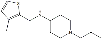 N-[(3-methylthiophen-2-yl)methyl]-1-propylpiperidin-4-amine,,结构式