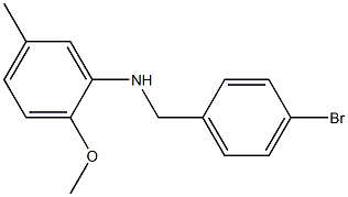 N-[(4-bromophenyl)methyl]-2-methoxy-5-methylaniline 化学構造式