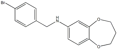 N-[(4-bromophenyl)methyl]-3,4-dihydro-2H-1,5-benzodioxepin-7-amine,,结构式