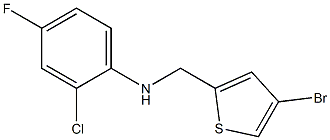 N-[(4-bromothiophen-2-yl)methyl]-2-chloro-4-fluoroaniline,,结构式