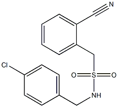 N-[(4-chlorophenyl)methyl](2-cyanophenyl)methanesulfonamide 化学構造式