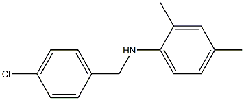 N-[(4-chlorophenyl)methyl]-2,4-dimethylaniline Struktur