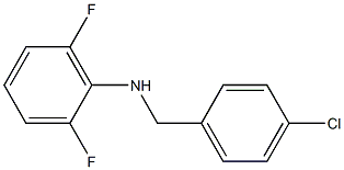 N-[(4-chlorophenyl)methyl]-2,6-difluoroaniline,,结构式