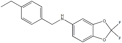 N-[(4-ethylphenyl)methyl]-2,2-difluoro-2H-1,3-benzodioxol-5-amine 结构式