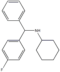 N-[(4-fluorophenyl)(phenyl)methyl]cyclohexanamine 结构式