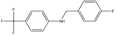 N-[(4-fluorophenyl)methyl]-4-(trifluoromethyl)aniline,,结构式