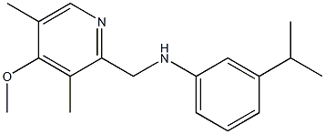 N-[(4-methoxy-3,5-dimethylpyridin-2-yl)methyl]-3-(propan-2-yl)aniline,,结构式