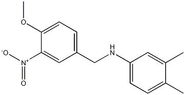 N-[(4-methoxy-3-nitrophenyl)methyl]-3,4-dimethylaniline 结构式