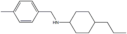 N-[(4-methylphenyl)methyl]-4-propylcyclohexan-1-amine,,结构式