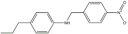 N-[(4-nitrophenyl)methyl]-4-propylaniline Struktur