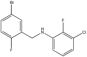 N-[(5-bromo-2-fluorophenyl)methyl]-3-chloro-2-fluoroaniline Struktur