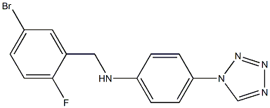 N-[(5-bromo-2-fluorophenyl)methyl]-4-(1H-1,2,3,4-tetrazol-1-yl)aniline Structure