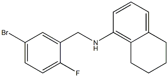 N-[(5-bromo-2-fluorophenyl)methyl]-5,6,7,8-tetrahydronaphthalen-1-amine,,结构式