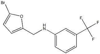 N-[(5-bromofuran-2-yl)methyl]-3-(trifluoromethyl)aniline Struktur